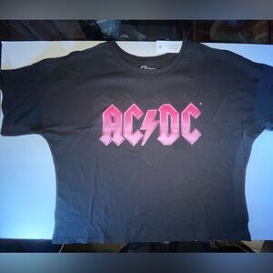 AC/DC Kids Tee with Pink Logo‎